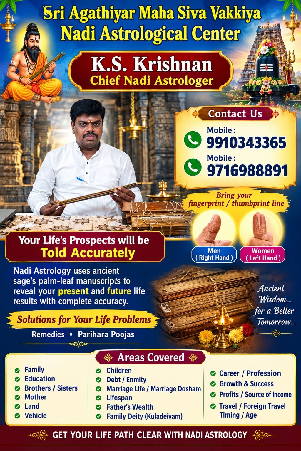 Centre contact poster with address and phone numbers